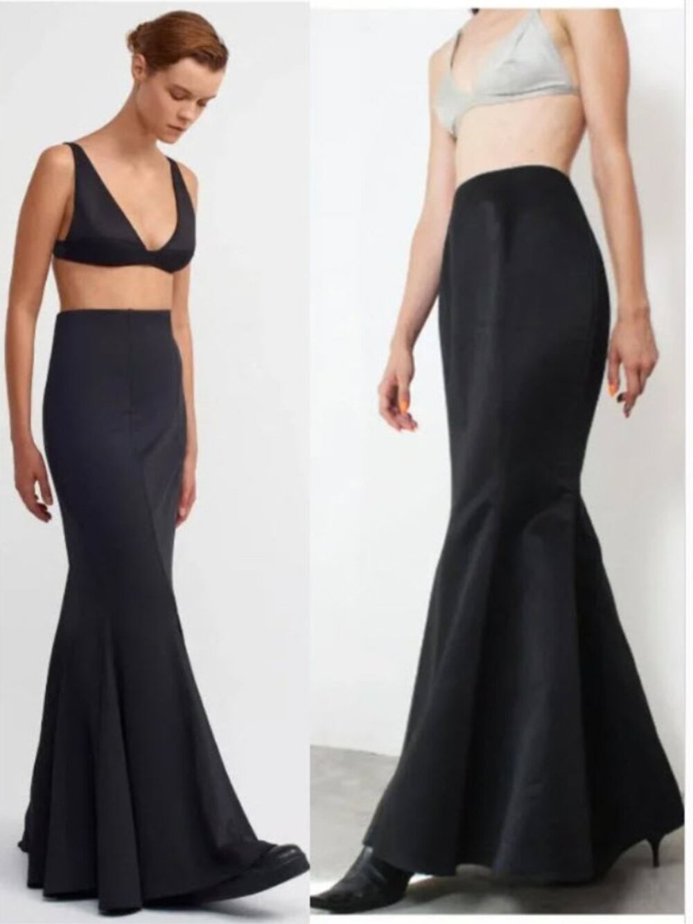 Joeffer CAOC Black Maxi Skirt trumpet size 4